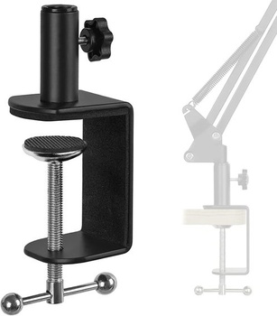Stolová C-svorka so závitovým otvorom 1,27 cm, C-svorka pre mikrofónové stojany, 1 balenie