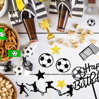 Futbalové ozdoby na torty, 23 kusov, Futbalové ozdoby na torty, Futbal, 23 kusov
