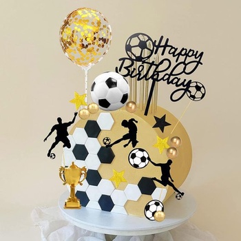 Futbalové ozdoby na torty, 23 kusov, Futbalové ozdoby na torty, Futbal, 23 kusov