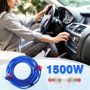Sada kabeláže pro zesilovač do auta, sada pro připojení subwooferu 10GA, sada kabelů pro zesilovač