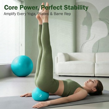 Slim Panda Gymnastická lopta Malá, 23-25cm Pilates lopta s nafukovacou slamkou, mäkká lopta na jogu pre