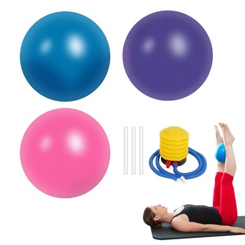 Sada 3 lôpt na pilates, malá lopta na cvičenie/jogu s priemerom 25 cm s pumpou