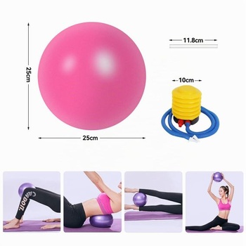 Sada 3 lôpt na pilates, malá lopta na cvičenie/jogu s priemerom 25 cm s pumpou