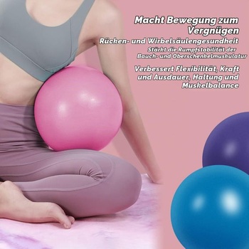 Sada 3 lôpt na pilates, malá lopta na cvičenie/jogu s priemerom 25 cm s pumpou