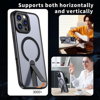 Puzdro WIFOR pre iPhone 16 Pro so stojanom, kompatibilný s MagSafe, vojenské triedy, nárazuvzdorné