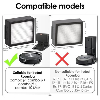 (4 kusy) Náhradný HEPA filter Combo j9+ pre robotický vysávač iRobot Roomba Combo J7+, Combo j9+,