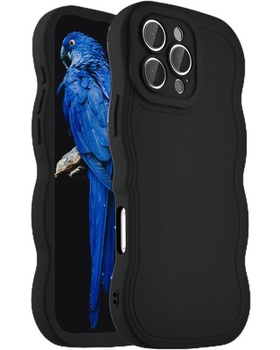 Silikónový kryt s vlnitým vzorom pre iPhone 16 Pro Max, roztomilý rebrovaný dizajn pre ženy a