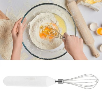 Elektrický ruční mixér, dobíjecí, bezdrátový, sada metliček s USB a baterií 1200 mAh, ABS a
