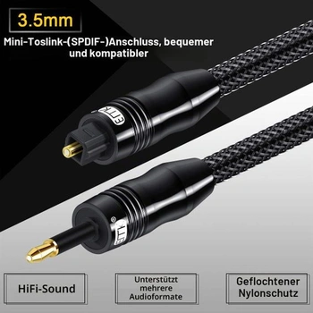 Optický audio kábel EMK mini Toslink na Toslink, optický kábel (1 meter)