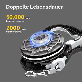 5M samonavíjacie vodítko pre malé a stredné psy | Automatická brzda, zamykací mechanizmus,
