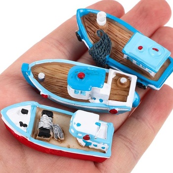 Milisten 4dielna miniatúrna živicová sada modelov lodí zo stredomorskej rybárskej lode pre námornú