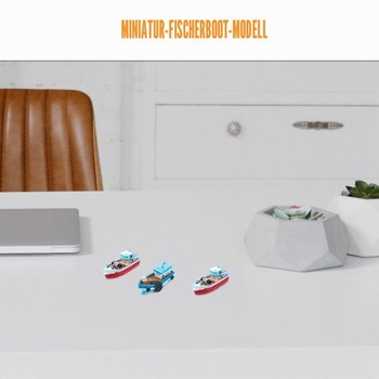 Milisten 4dielna miniatúrna živicová sada modelov lodí zo stredomorskej rybárskej lode pre námornú