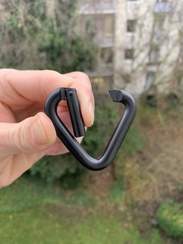 Trojuholníkové karabíny, malé karabíny, karabíny na kľúče, dizajnové karabíny, mini karabíny, sada