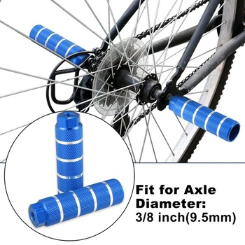 X AUTOHAUX 4dielne zadné stúpačky pre BMX a MTB kolesá, vhodné pre osi 3/8 palca, modré