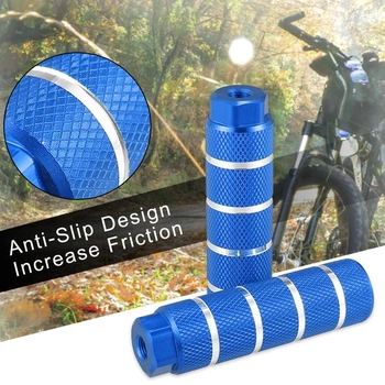 X AUTOHAUX 4dielne zadné stúpačky pre BMX a MTB kolesá, vhodné pre osi 3/8 palca, modré