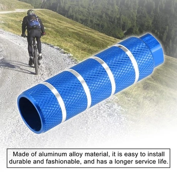 X AUTOHAUX 4dielne zadné stúpačky pre BMX a MTB kolesá, vhodné pre osi 3/8 palca, modré