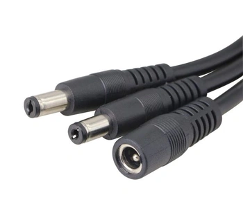 CERRXIAN 5,5/2,1MM 12V DC napájací rozbočovací kábel 1 samica na 2 samce CCTV DC napájací
