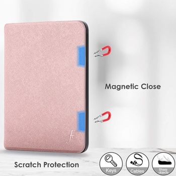 Púzdro Forefront Cases Cover pre Amazon Kindle 6 palcov (10. generácia – model 2019) – ružovo-zlaté