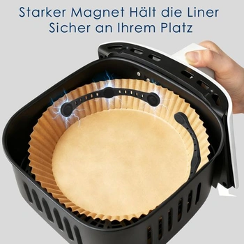 Magnety pro fritézu, příslušenství k pečicímu papíru pro horkovzdušnou fritézu, 8 kusů magnetických