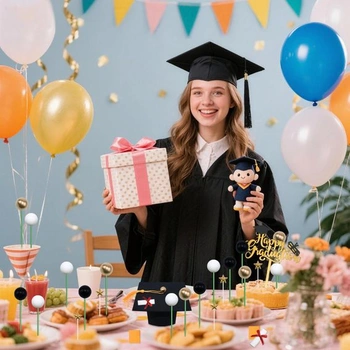 Ozdoby na maturitnú tortu, Trblietavé ozdoby na maturitnú tortu, 26 kusov