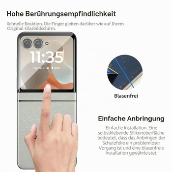MEMELOKA Ochranné sklo na displej pre Motorola Razr 60 / Razr 2025 s 2 chráničmi fotoaparátu,