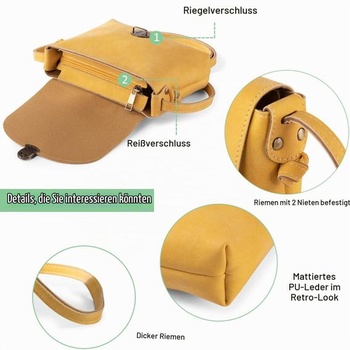 Malá dámska kabelka cez rameno s bezpečnostným zámkom, vegánska kožená kabelka, malá crossbody