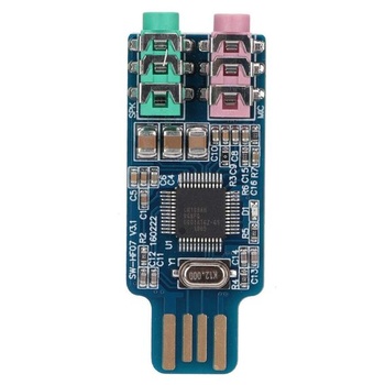 Externá zvuková karta USB, zvuková karta USB bez ovládačov, externý zvukový adaptér pre notebooky s