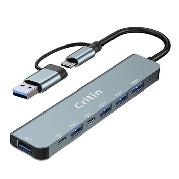 7v1 USB-C Hub, USB 3.0 Multiport Splitter adaptér 7v1 USB-C…