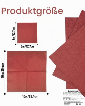 Gcardist 120 vínových koktejlových ubrousků, 12,7 x 12,7 cm Jednorázové papírové ubrousky na nápoje