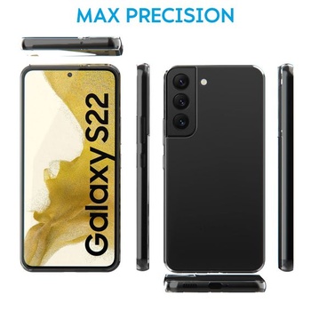 N NEWTOP Ochranný kryt na telefón kompatibilný s Samsung Galaxy S22, mäkký TPU priehľadný silikónový