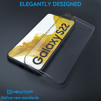 N NEWTOP Ochranný kryt na telefón kompatibilný s Samsung Galaxy S22, mäkký TPU priehľadný silikónový