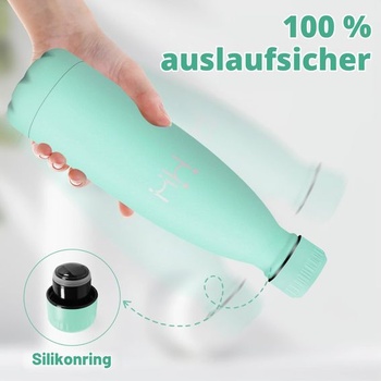 Nerezová fľaša na vodu 500ml, dvojstenná termoska, bez BPA, nepriepustná termofľaša pre šport,