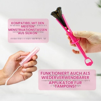 Cinsersr 1 sada aplikátorů na menstruační kalíšek, tamponový aplikátor pro menstruační kalíšky,