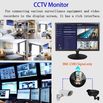 Fenvy 17palcový multifunkční LCD monitor pro sledování, monitor bezpečnostní kamery, CCTV displej