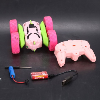 MidiVix auto na diaľkové ovládanie, 2,4 GHz obojstranné 360 ° otočné RC crawler s svetlometmi a svetlami