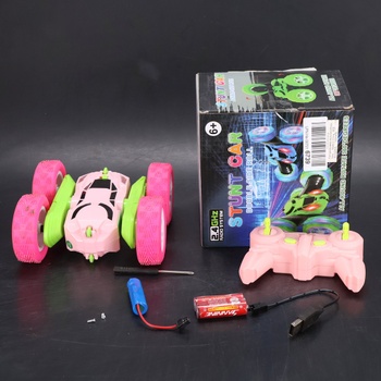 MidiVix auto na diaľkové ovládanie, 2,4 GHz obojstranné 360 ° otočné RC crawler s svetlometmi a svetlami