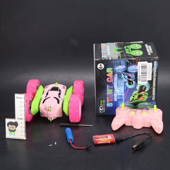 MidiVix auto na diaľkové ovládanie, 2,4 GHz obojstranné 360 ° otočné RC crawler s svetlometmi a svetlami