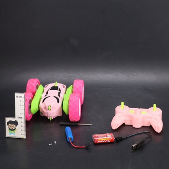 MidiVix auto na diaľkové ovládanie, 2,4 GHz obojstranné 360 ° otočné RC crawler s svetlometmi a svetlami