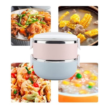 Tyenaza tepelně izolovaný nerezový obědový box, stohovatelný obědový box, přenosný bento box,