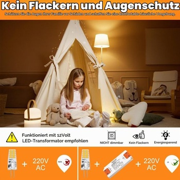 Žiarovka AGOTD G4 LED teplá biela, 3W LED, nahrádza 30W halogénovú žiarovku G4, 3000K, 210lm, 360°,