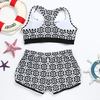 Monokini set pro dívky, plavky, vyztužený kostým, dámské plavky, plavky, tankiny set, šněrovací