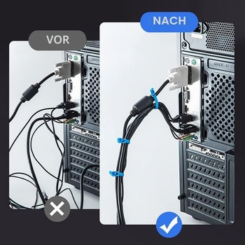 100 bielych sťahovacích pások 200x4,8 mm, znovuuzatvárateľné sťahovacie pásky odolné voči UV žiareniu