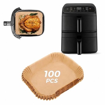 Sada 100 kusov príslušenstva k papieru na pečenie do fritézy Cosori Airfryer Turbo Tower Compact s
