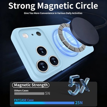 Prémiový silikónový kryt na telefón pre iPhone 17 Pro, magnetický, kompatibilný s MagSafe, ochrana