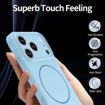 Prémiový silikónový kryt na telefón pre iPhone 17 Pro, magnetický, kompatibilný s MagSafe, ochrana