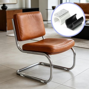 28 kusov klzákov pre konzolové stoličky, 25 mm, čierne