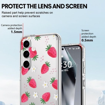 Priehľadný kryt na telefón kompatibilný s Samsung Galaxy S24 6,2 palca 5G, ultratenký ochranný kryt