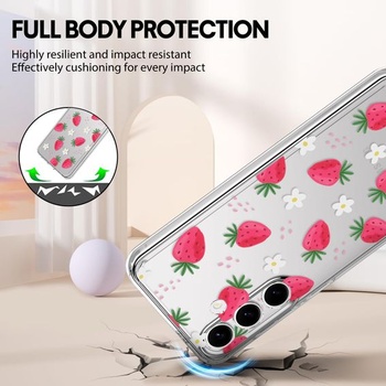 Priehľadný kryt na telefón kompatibilný s Samsung Galaxy S24 6,2 palca 5G, ultratenký ochranný kryt