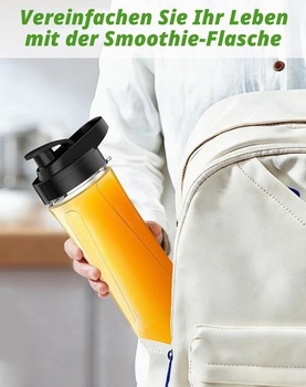 Fľaše na smoothie, mixér, fľaša na pitie/Tritánová fľaša/fľaša na vodu 600 ml bez BPA pre športové