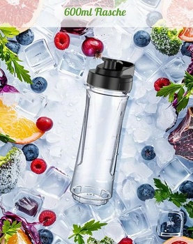 Fľaše na smoothie, mixér, fľaša na pitie/Tritánová fľaša/fľaša na vodu 600 ml bez BPA pre športové